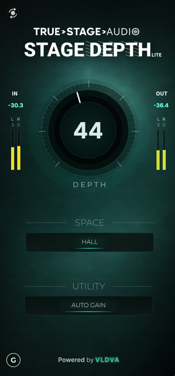 Stage Depth Lite plugin interface