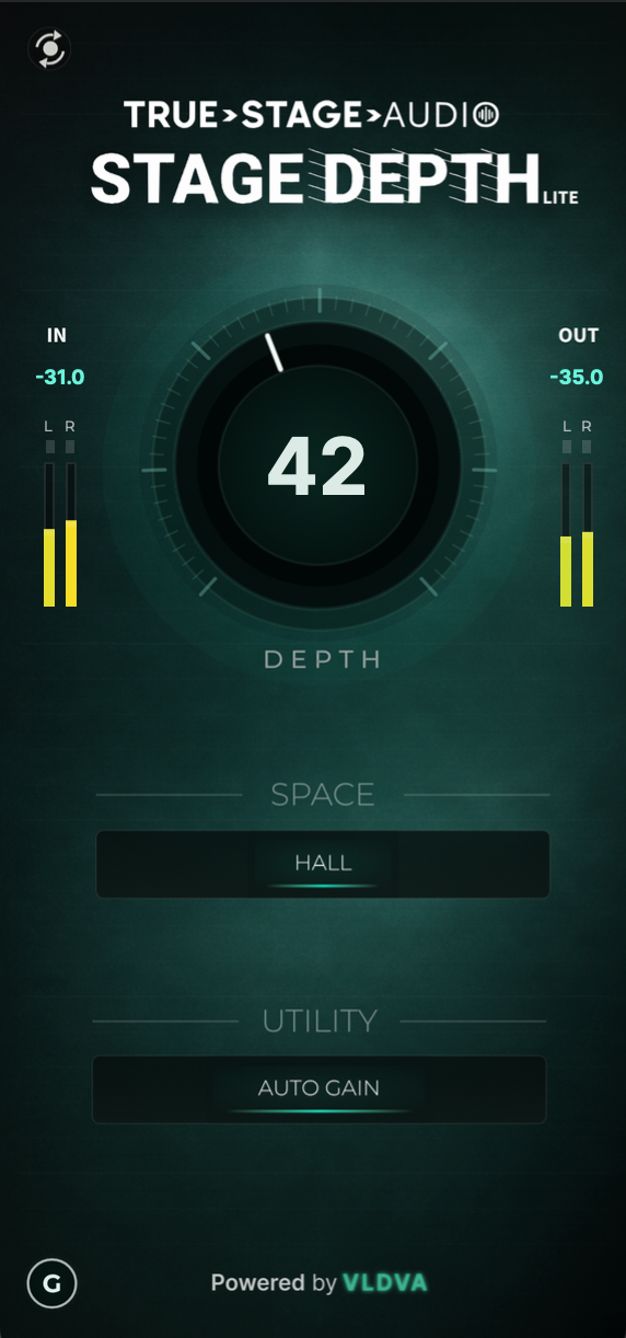 Stage Depth Lite plugin interface